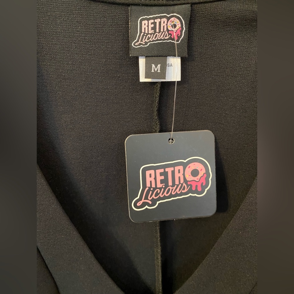 CREATURE OF THE NIGHT WIGGLE BAT PINUP FITTED SPOOKY LBD GOTH DRESS NWT - Picture 9 of 10